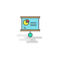 Flat Presentation chart Icon Vector