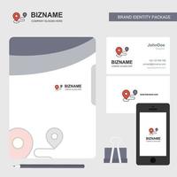 Map route Business Logo File Cover Visiting Card and Mobile App Design Vector Illustration