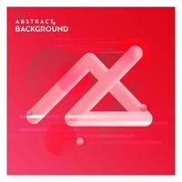 Abstract line background with red background vector