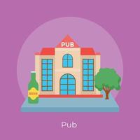 Trendy Pub Concepts vector