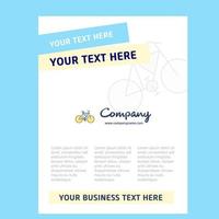 Cycle Title Page Design for Company profile annual report presentations leaflet Brochure Vector Background