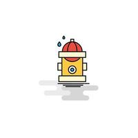 Flat Hydrant Icon Vector