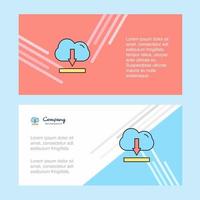 Cloud downloading abstract corporate business banner template horizontal advertising business banner vector
