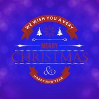 Merry Christmas creative design with blue background vector