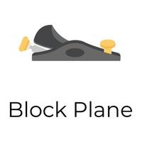 Trendy Block Plane vector