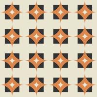 Retro vintage seamless vector geometric pattern. 70s retro print for fabric cover background