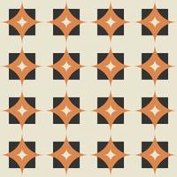 Retro vintage seamless vector geometric pattern. 70s retro print for fabric cover background