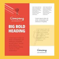 Trident Business Company Poster Template with place for text and images vector background