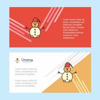 Snowman abstract corporate business banner template horizontal advertising business banner vector