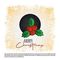 Merry Christmas card with creative design vector