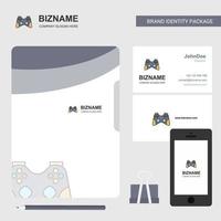 Game controller Business Logo File Cover Visiting Card and Mobile App Design Vector Illustration