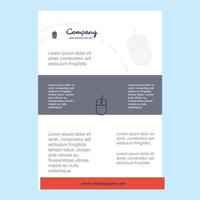 Template layout for Mouse comany profile annual report presentations leaflet Brochure Vector Background