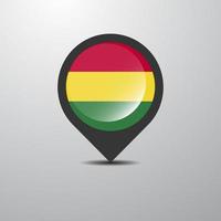 Bolivia Map Pin vector