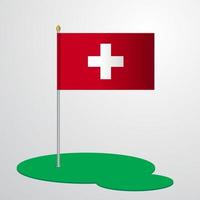 Switzerland Flag Pole vector