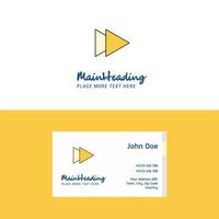 Flat Forward Logo and Visiting Card Template Busienss Concept Logo Design vector