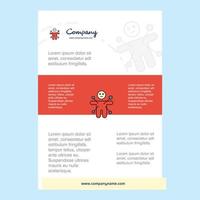 Template layout for Magic doll comany profile annual report presentations leaflet Brochure Vector Background