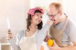 Happy Couple In The Kitchen photo