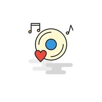 Flat Music disk Icon Vector