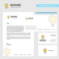 Idea Business Letterhead Envelope and visiting Card Design vector template