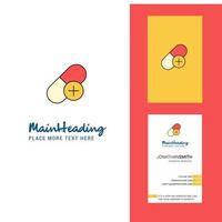 Medicine Creative Logo and business card vertical Design Vector