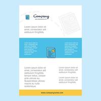 Template layout for Text document comany profile annual report presentations leaflet Brochure Vector Background