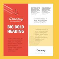 Heart rate Business Company Poster Template with place for text and images vector background