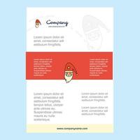 Template layout for Santa clause comany profile annual report presentations leaflet Brochure Vector Background