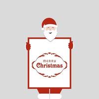 Merry Christmas typography with santa clause and creative design vector