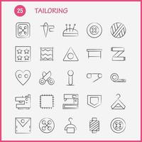 Tailoring Hand Drawn Icon Pack For Designers And Developers Icons Of Knit Machine Scissors Sewing Buttons Knit Machine Sewing Vector