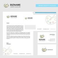 Paint tray Business Letterhead Envelope and visiting Card Design vector template