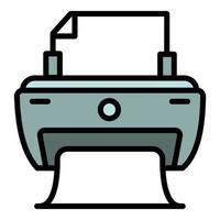 Home printer icon, outline style vector