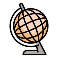 School globe icon, outline style vector