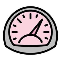 Turbo power gauge icon, outline style vector