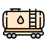 Wagon tank icon, outline style vector