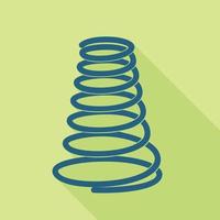 Elastic coil icon, flat style vector