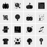 16 iconos de negocios universales vector ilustración de icono creativo para usar en proyectos relacionados con la web y dispositivos móviles