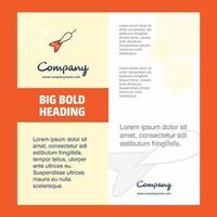 Dart Company Brochure Title Page Design Company profile annual report presentations leaflet Vector Background