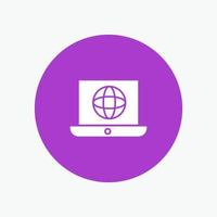 Laptop World Globe Technical vector