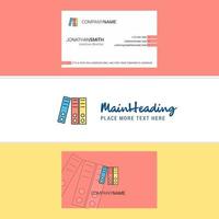 Beautiful Files Logo and business card vertical Design Vector