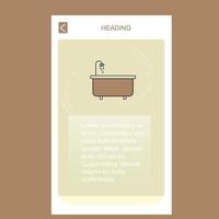 Bathtub mobile vertical banner design design Vector