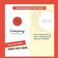 Basket ball Company Brochure Template Vector Busienss Template