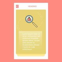 Search bug mobile vertical banner design design Vector
