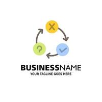 Daily Flow Issues Organization Realization Business Logo Template Flat Color vector