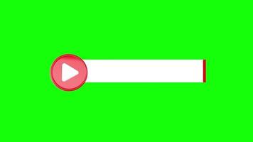 3d-animierter grüner bildschirm des youtube-banners im unteren drittel video