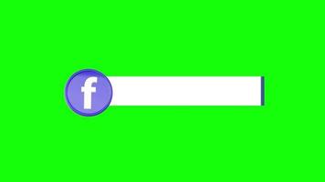 Écran vert de la troisième bannière inférieure facebook animé en 3d video