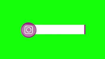 3d animato instagram inferiore terzo bandiera verde schermo video