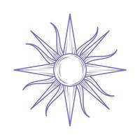 sun esoteric icon vector