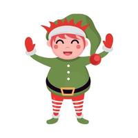 elf christmas character vector