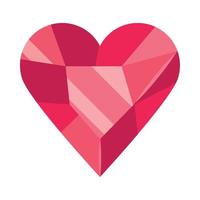 heart shaped gem vector