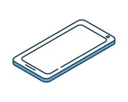 isometric smartphone icon vector